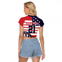 United States Dart Custom Raglan Cropped T Shirt Team USA One For All