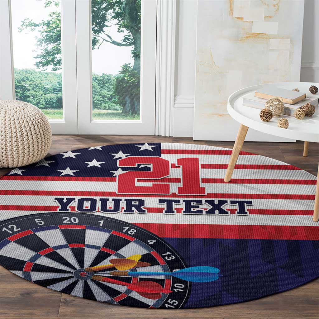United States Dart Custom Round Carpet Team USA One For All