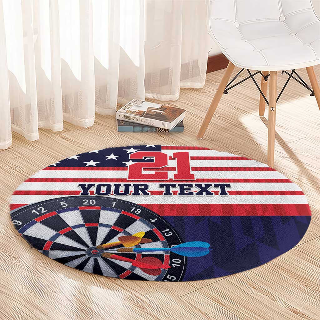 United States Dart Custom Round Carpet Team USA One For All