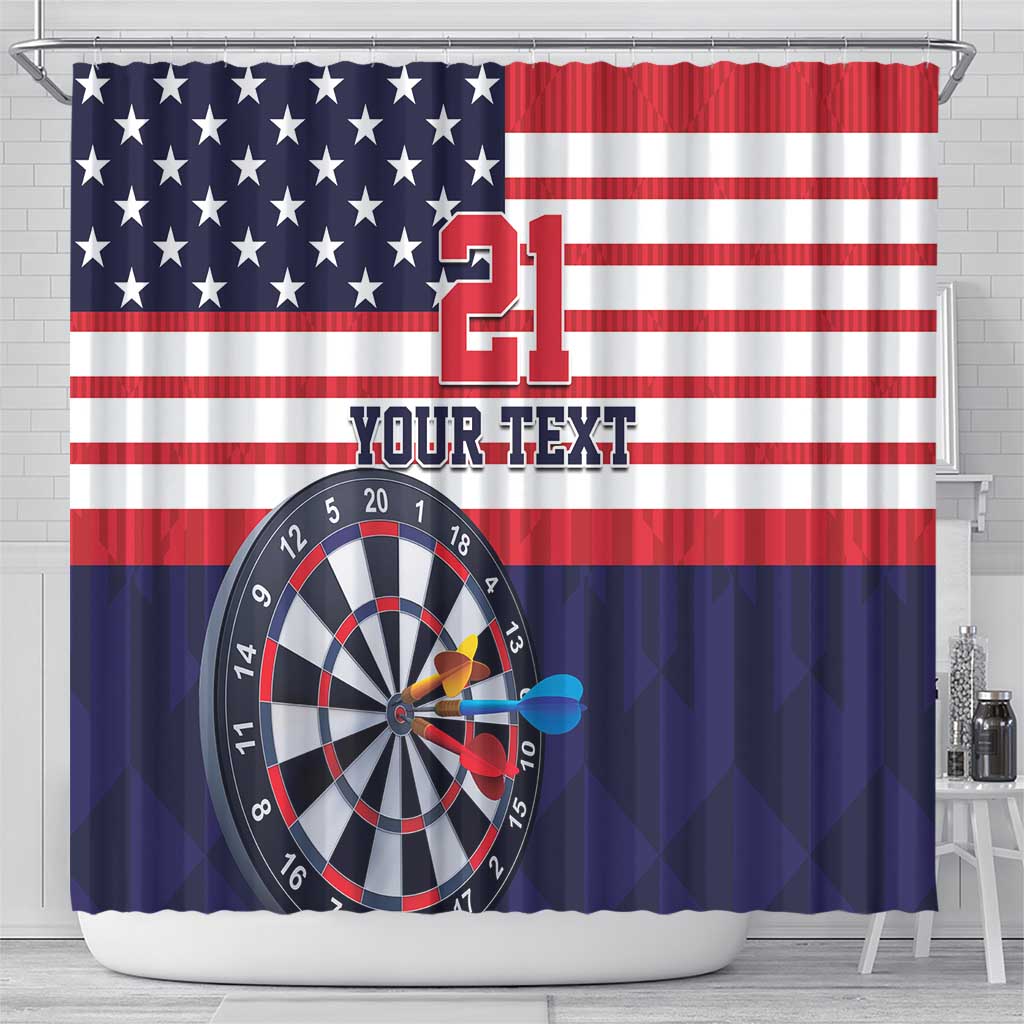 United States Dart Custom Shower Curtain Team USA One For All