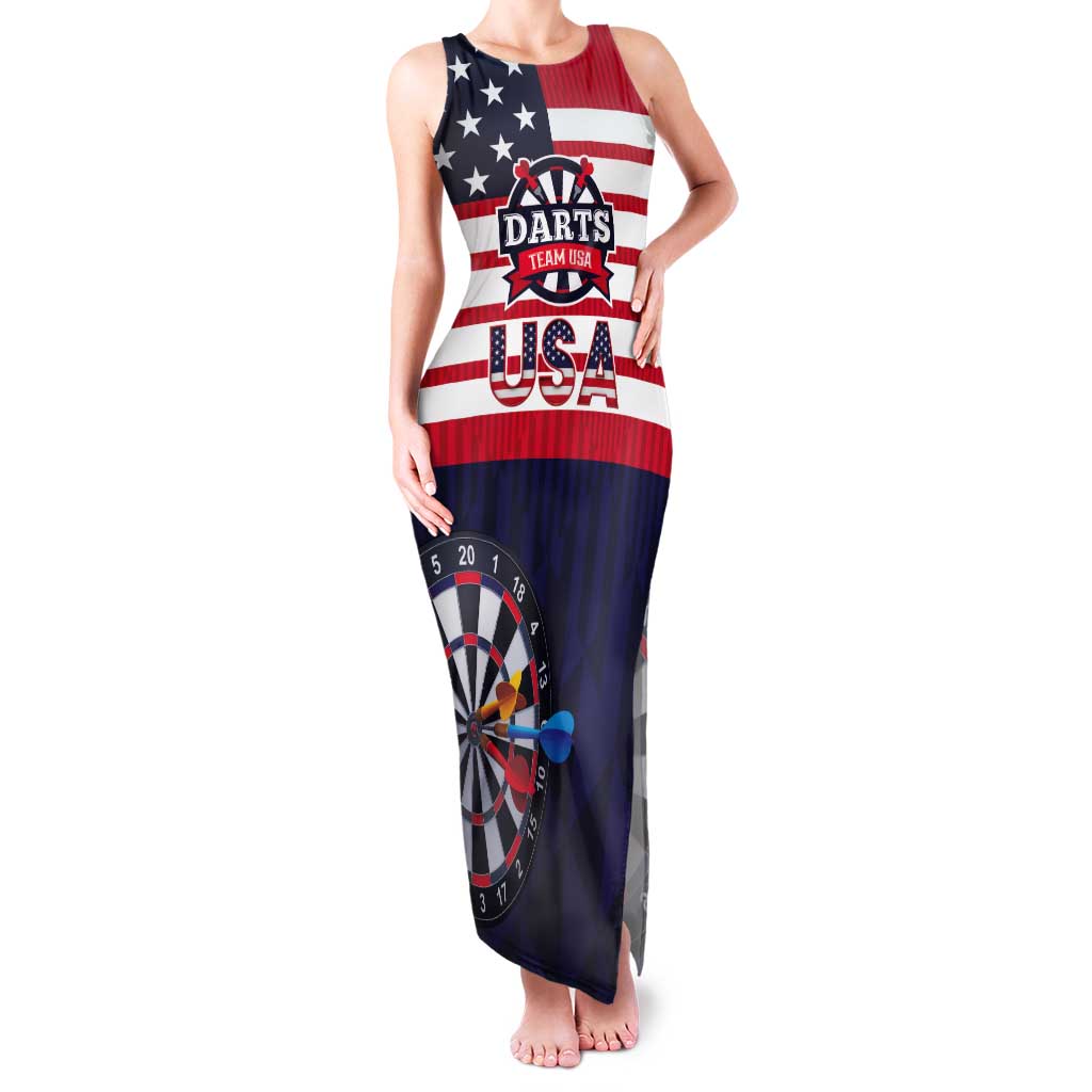 United States Dart Custom Tank Maxi Dress Team USA One For All