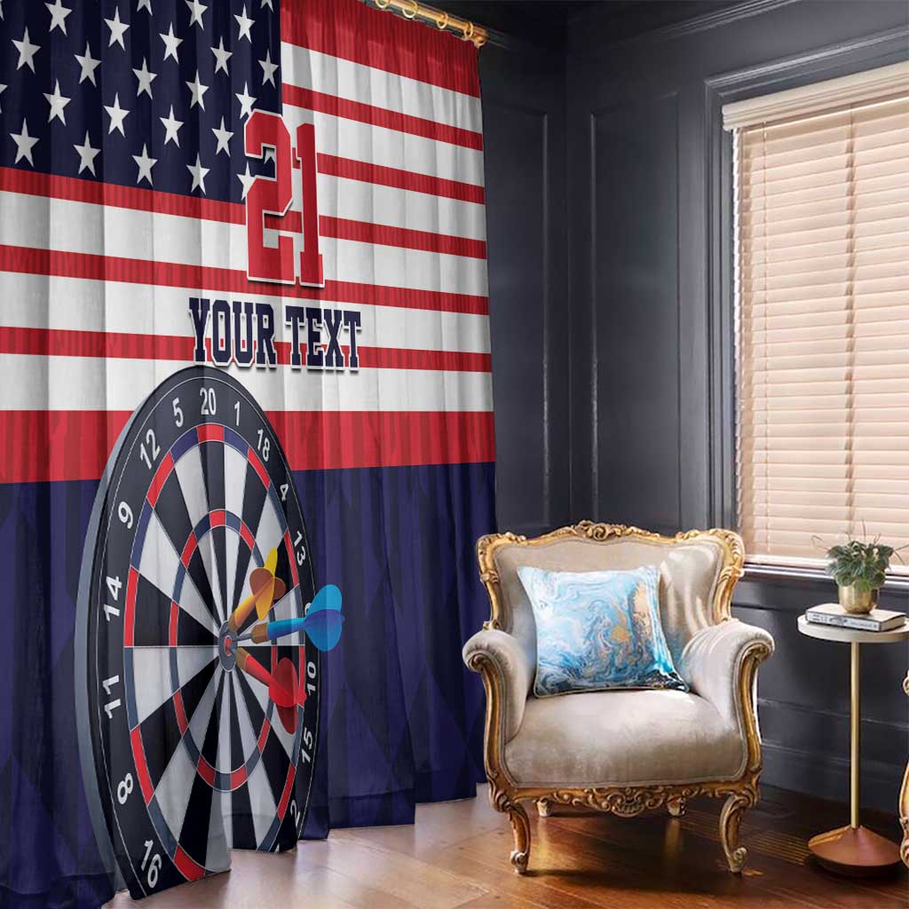 United States Dart Custom Window Curtain Team USA One For All