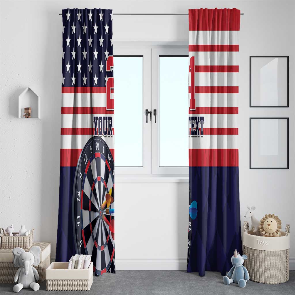United States Dart Custom Window Curtain Team USA One For All