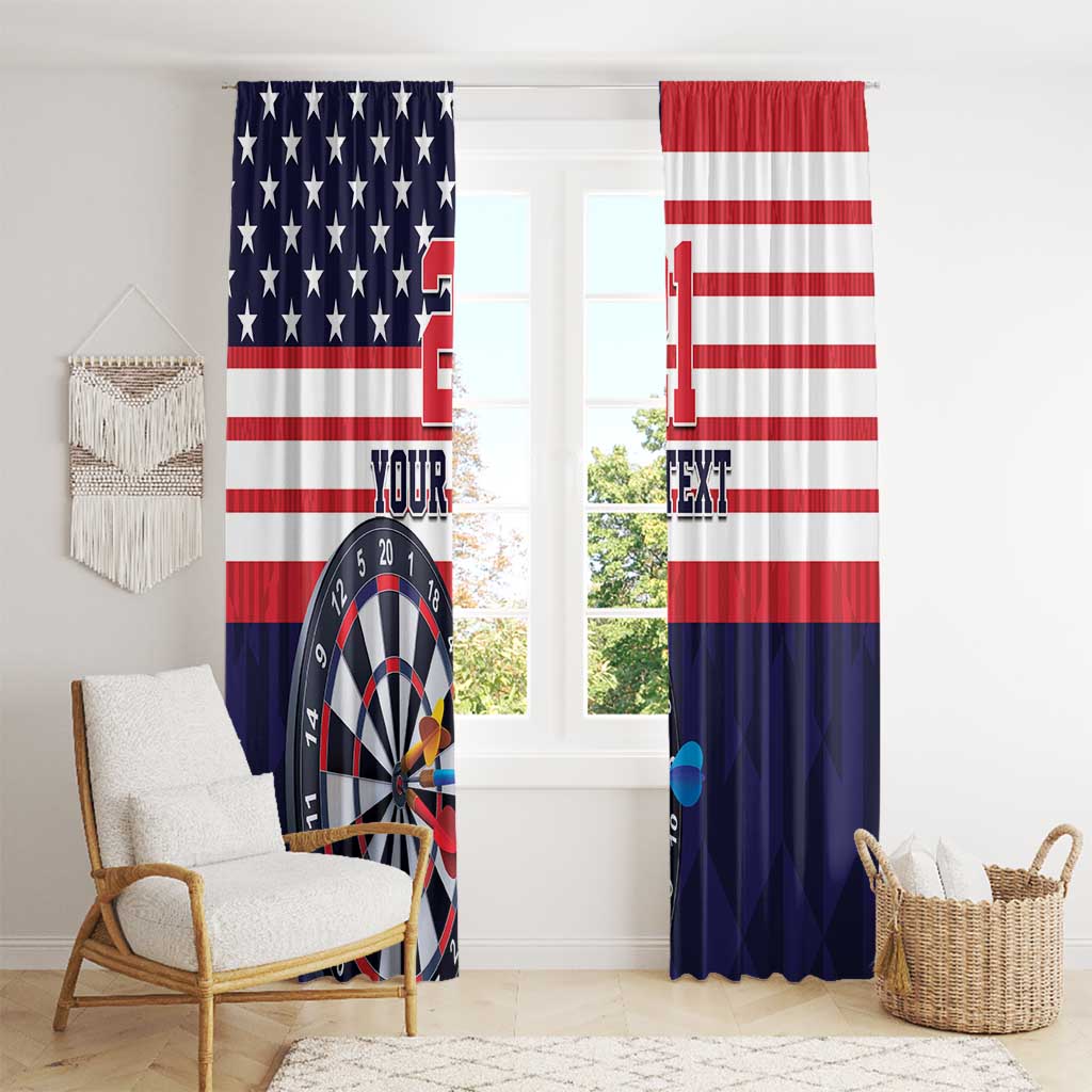 United States Dart Custom Window Curtain Team USA One For All
