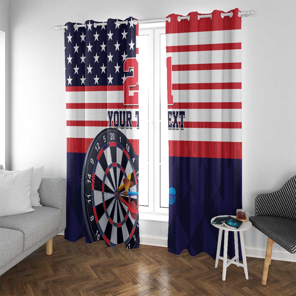 United States Dart Custom Window Curtain Team USA One For All