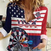 United States Dart Custom Women Casual Shirt Team USA One For All