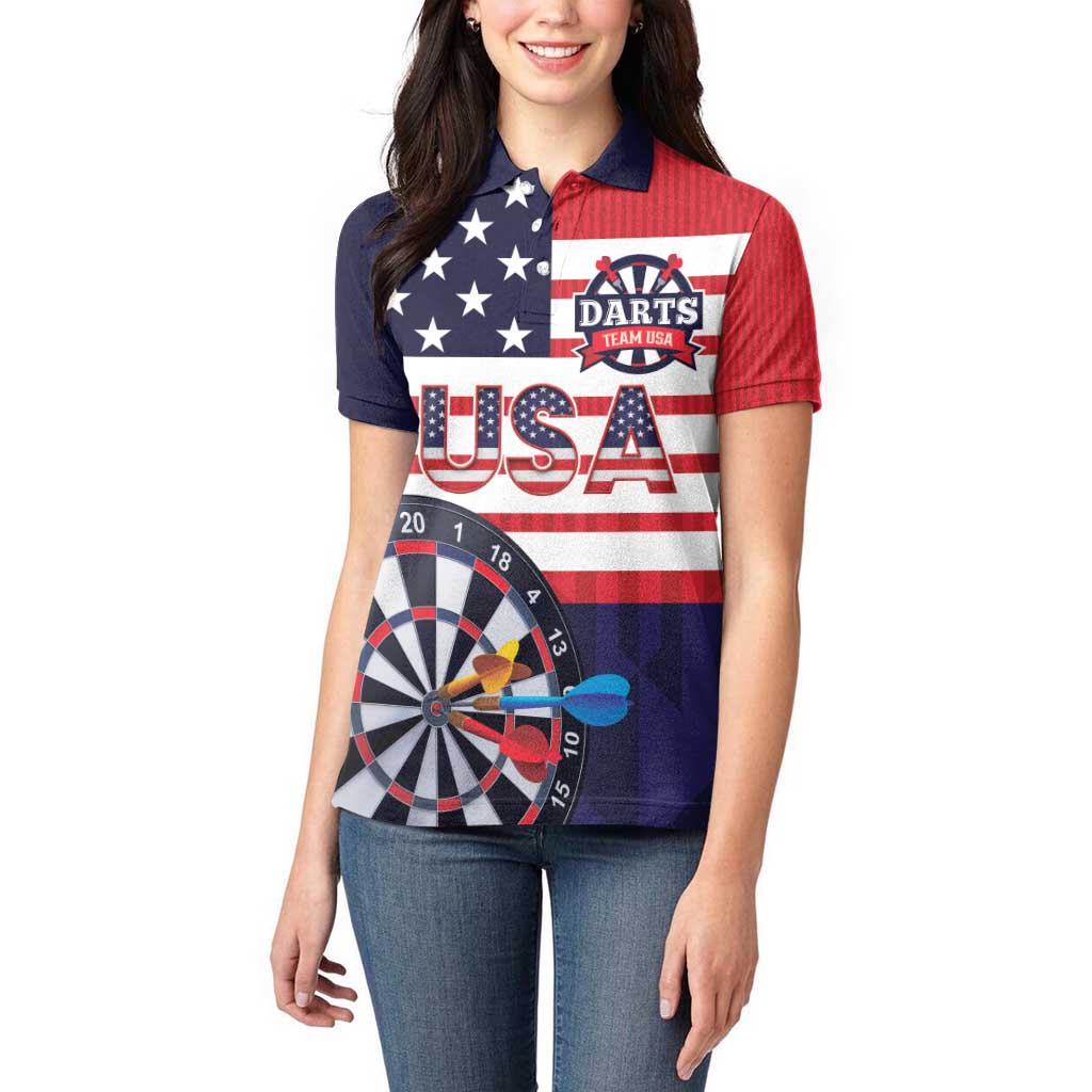 United States Dart Custom Women Polo Shirt Team USA One For All