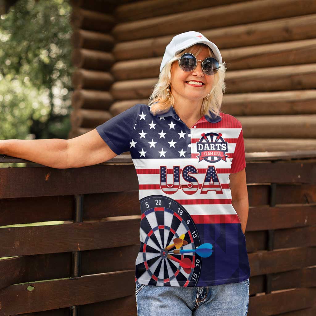 United States Dart Custom Women Polo Shirt Team USA One For All