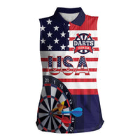 United States Dart Custom Women Sleeveless Polo Shirt Team USA One For All