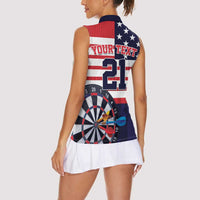 United States Dart Custom Women Sleeveless Polo Shirt Team USA One For All