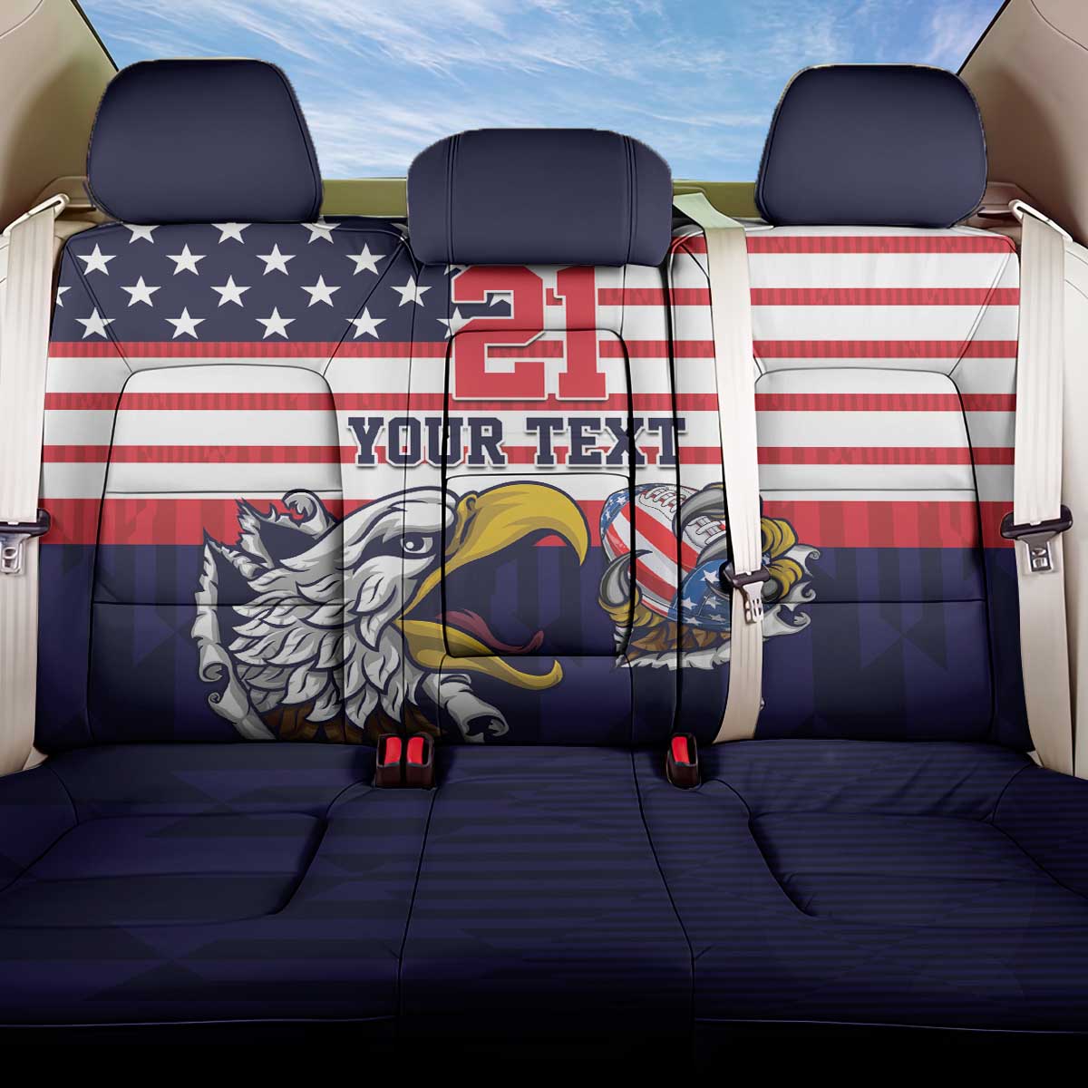 United States Football Custom Back Car Seat Cover Team USA One For All