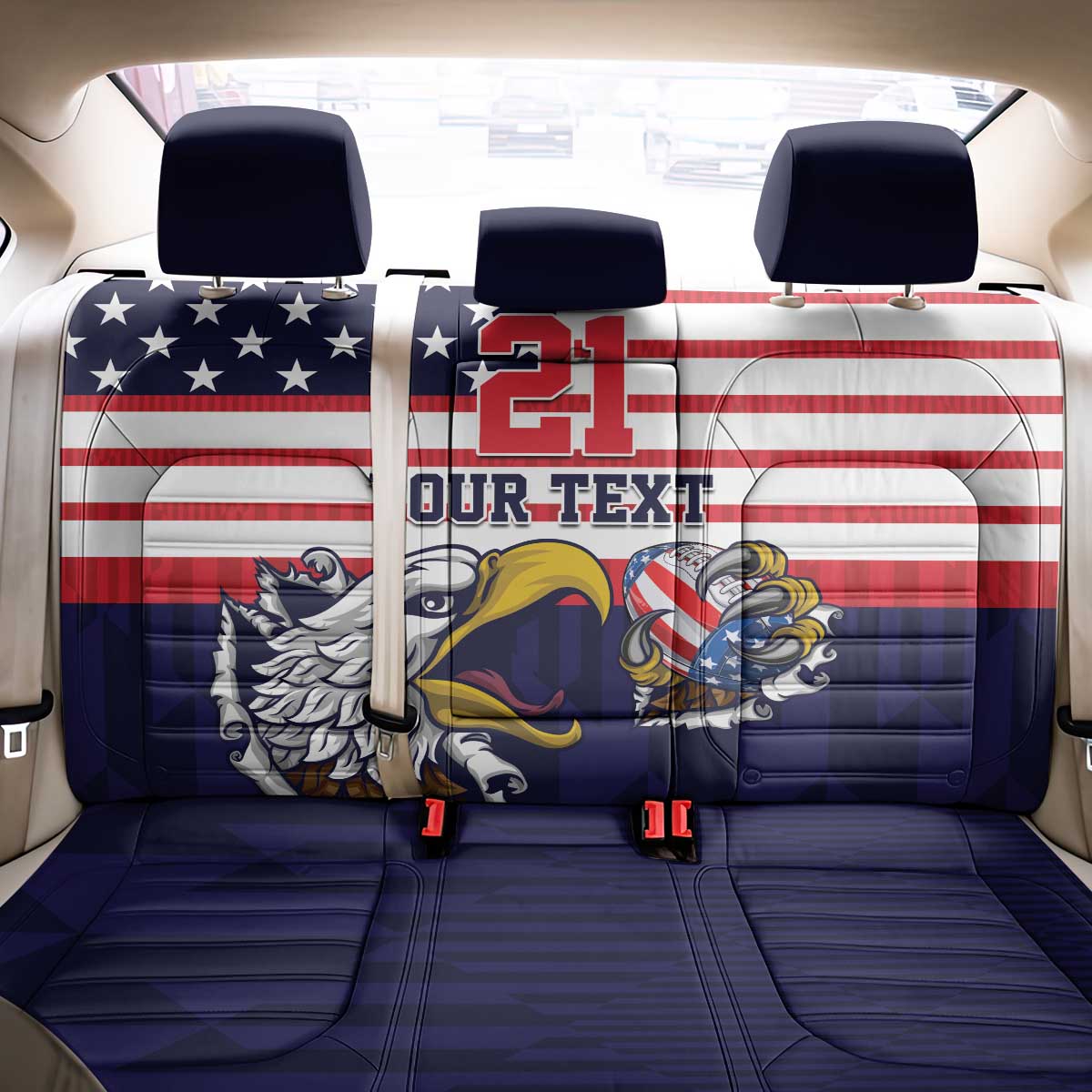 United States Football Custom Back Car Seat Cover Team USA One For All
