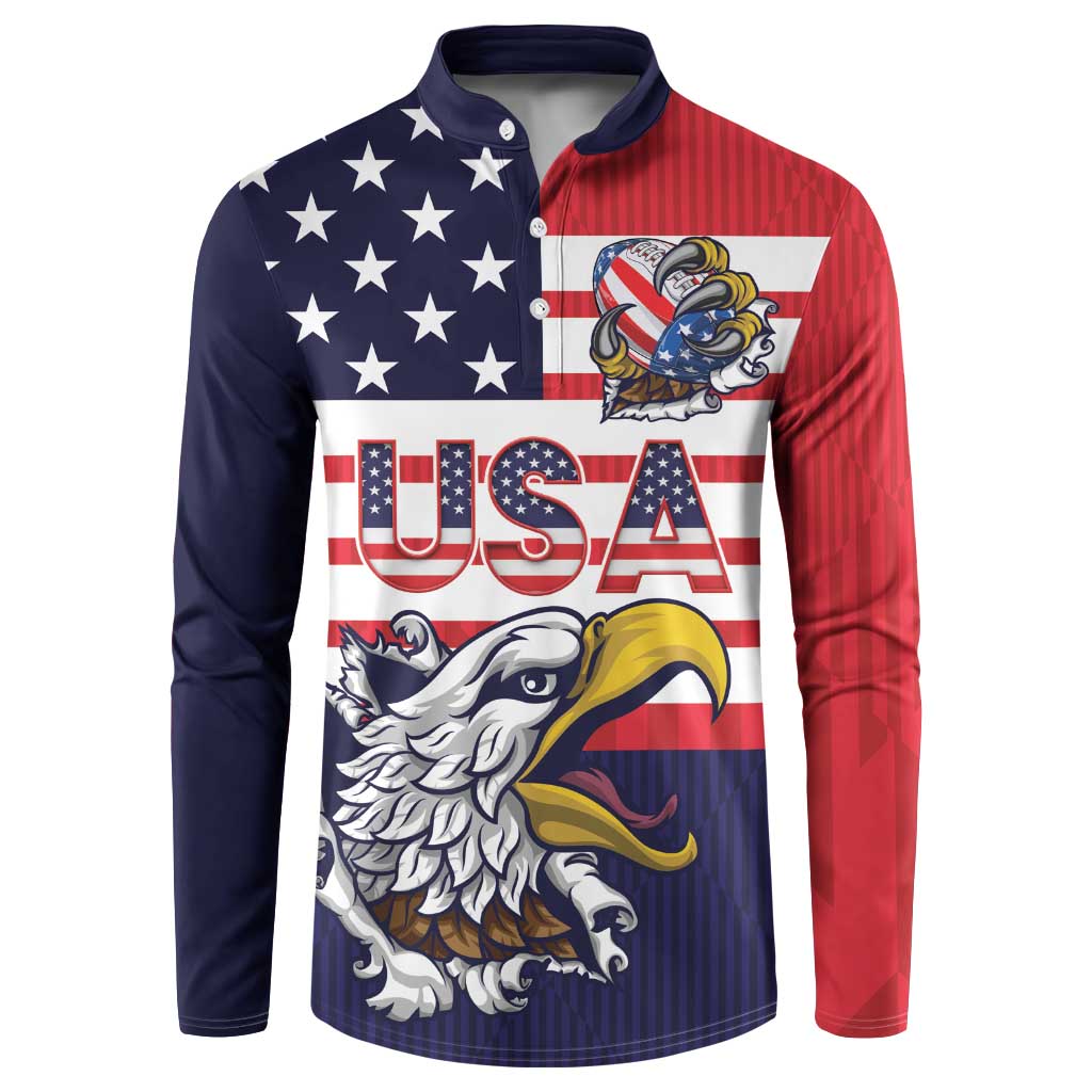 United States Football Custom Button Sweatshirt Team USA One For All