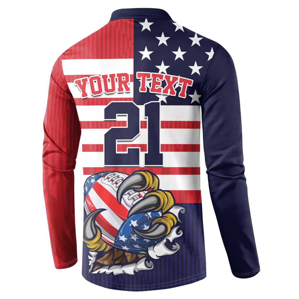 United States Football Custom Button Sweatshirt Team USA One For All