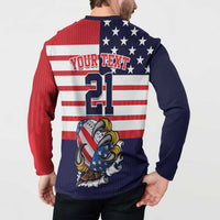 United States Football Custom Button Sweatshirt Team USA One For All
