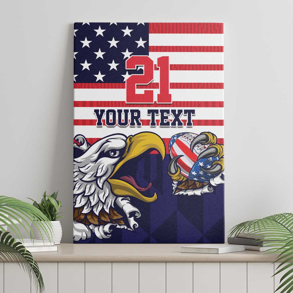 United States Football Custom Canvas Wall Art Team USA One For All