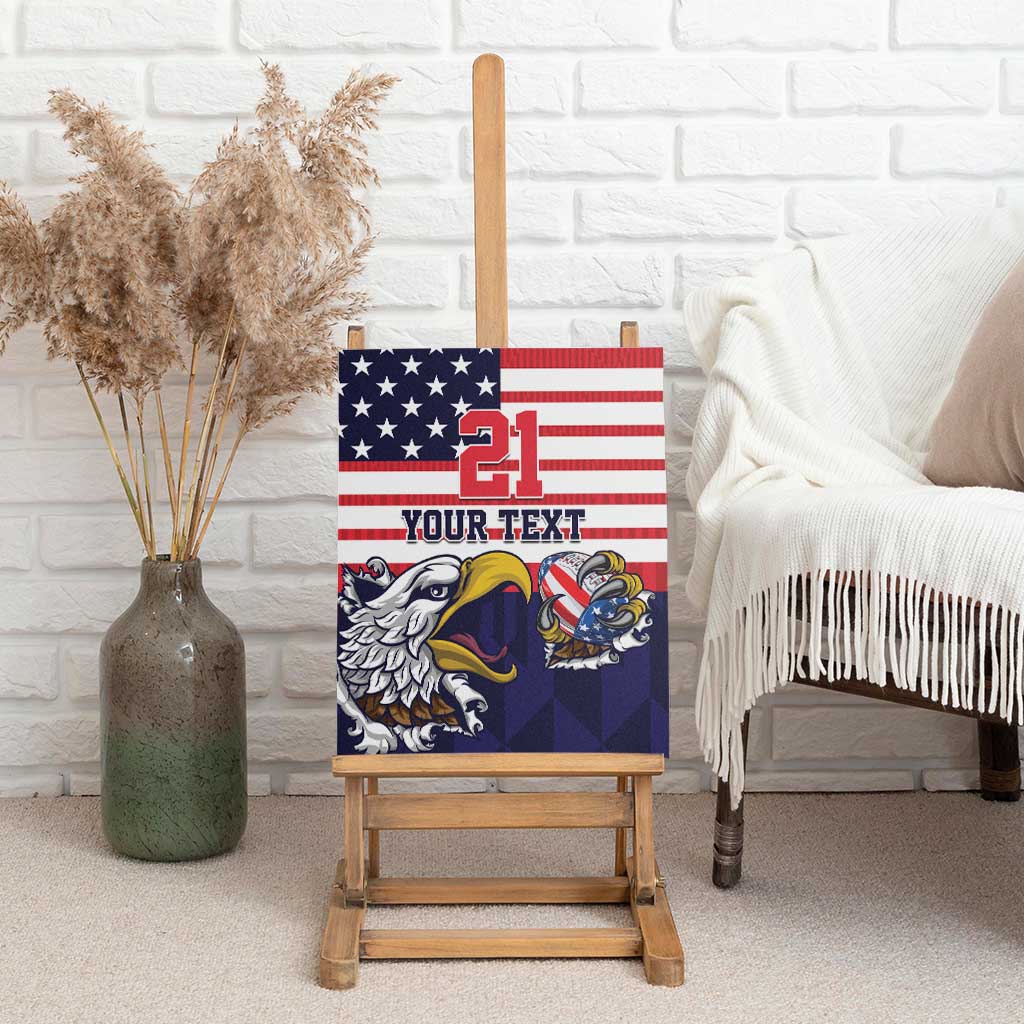 United States Football Custom Canvas Wall Art Team USA One For All