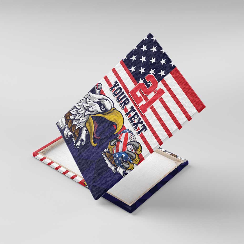 United States Football Custom Canvas Wall Art Team USA One For All