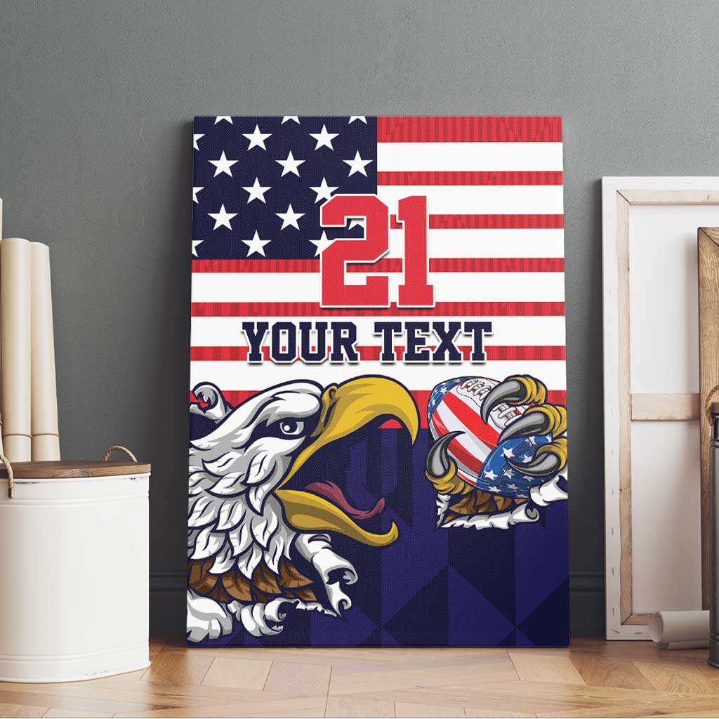 United States Football Custom Canvas Wall Art Team USA One For All