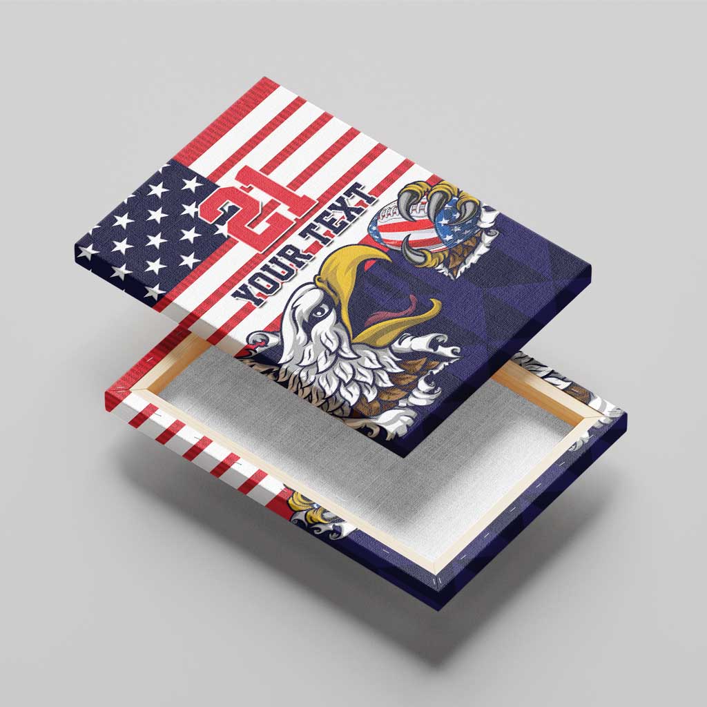 United States Football Custom Canvas Wall Art Team USA One For All