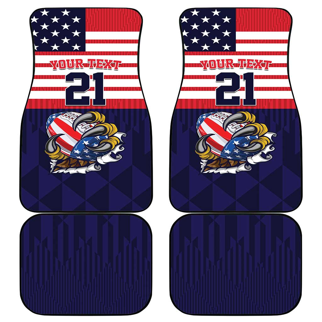 United States Football Custom Car Mats Team USA One For All
