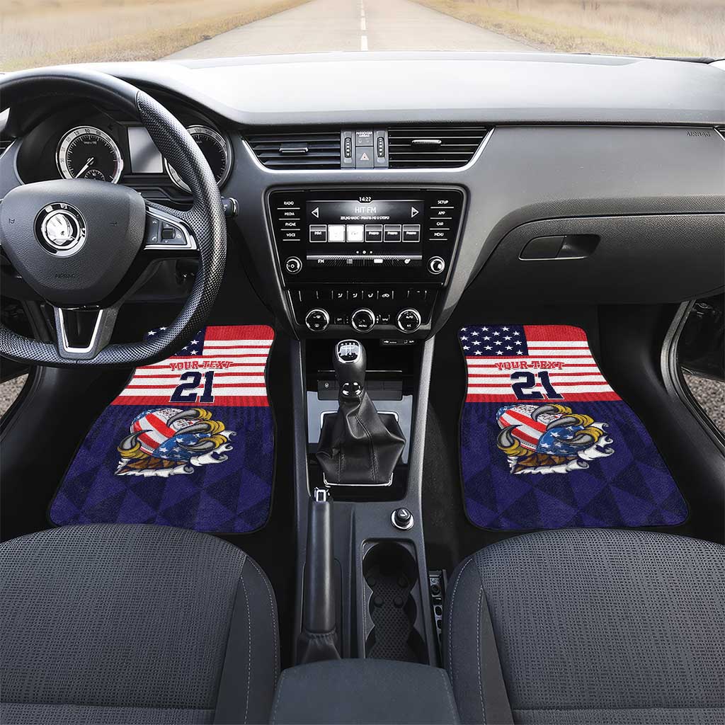 United States Football Custom Car Mats Team USA One For All