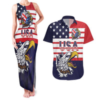 United States Football Custom Couples Matching Tank Maxi Dress and Hawaiian Shirt Team USA One For All