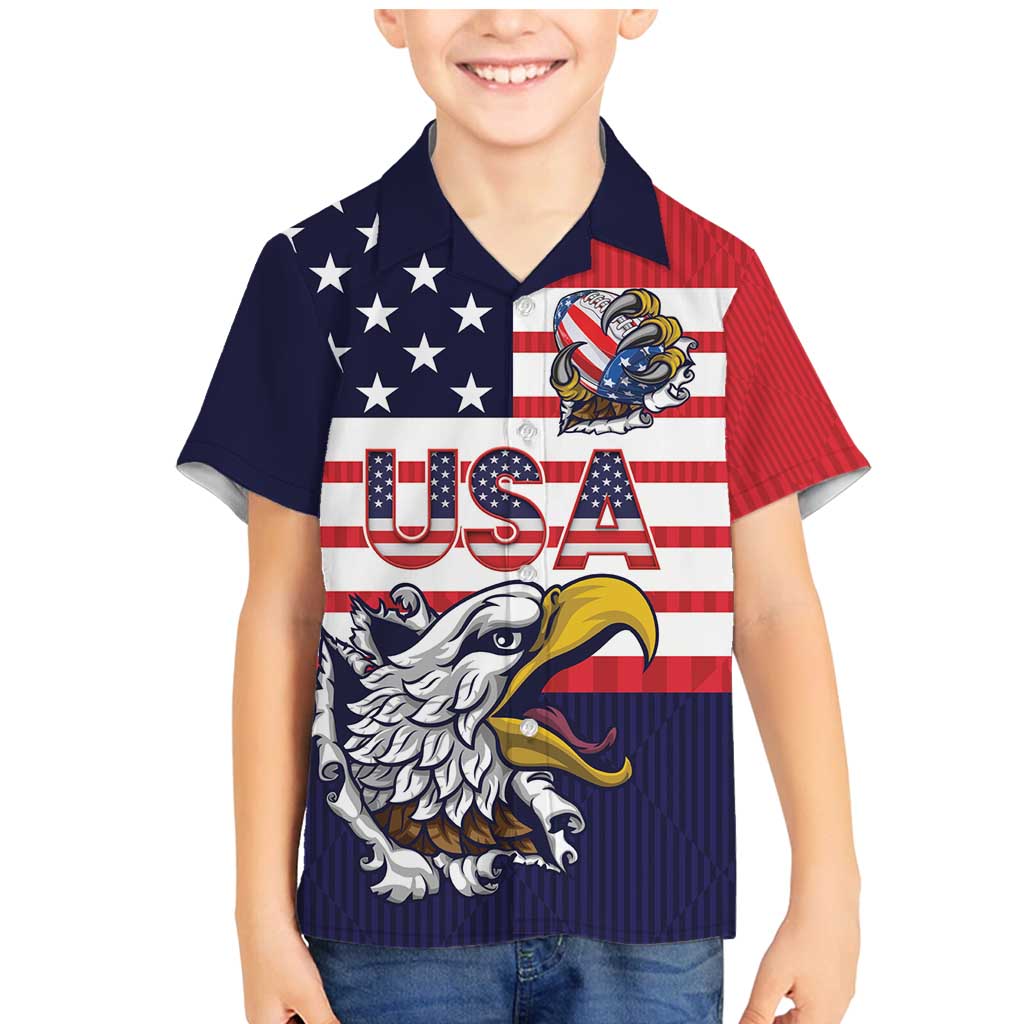 United States Football Custom Family Matching Mermaid Dress and Hawaiian Shirt Team USA One For All