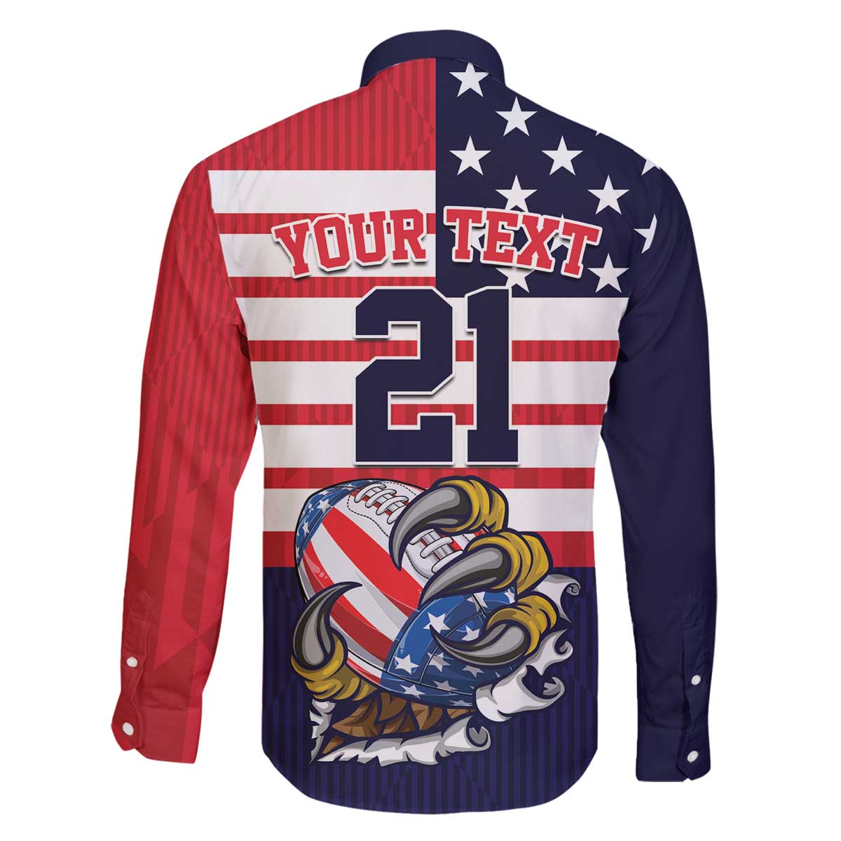 United States Football Custom Family Matching Off The Shoulder Long Sleeve Dress and Hawaiian Shirt Team USA One For All