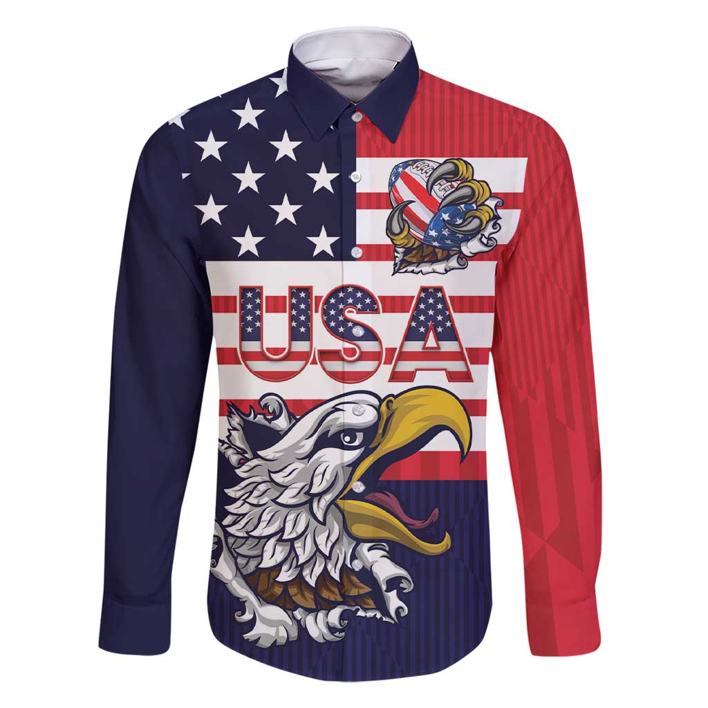 United States Football Custom Family Matching Short Sleeve Bodycon Dress and Hawaiian Shirt Team USA One For All