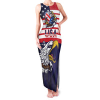 United States Football Custom Family Matching Tank Maxi Dress and Hawaiian Shirt Team USA One For All