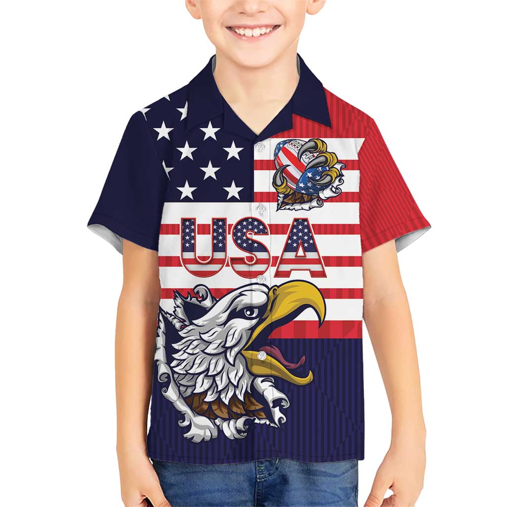United States Football Custom Kid Hawaiian Shirt Team USA One For All