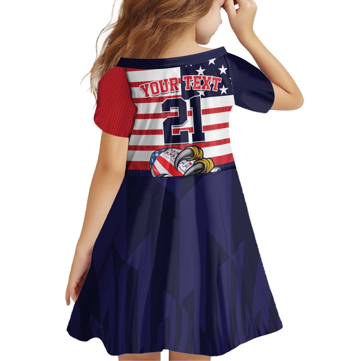 United States Football Custom Kid Short Sleeve Dress Team USA One For All