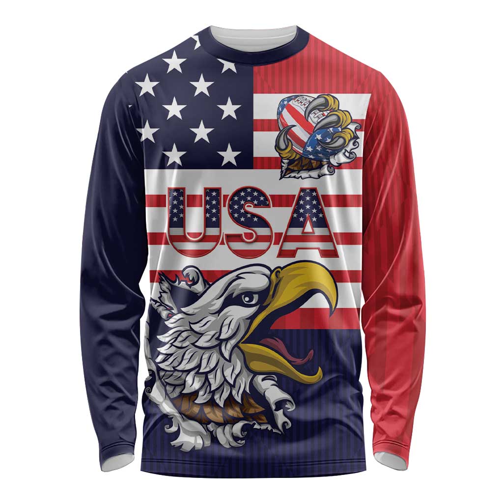 United States Football Custom Long Sleeve Shirt Team USA One For All