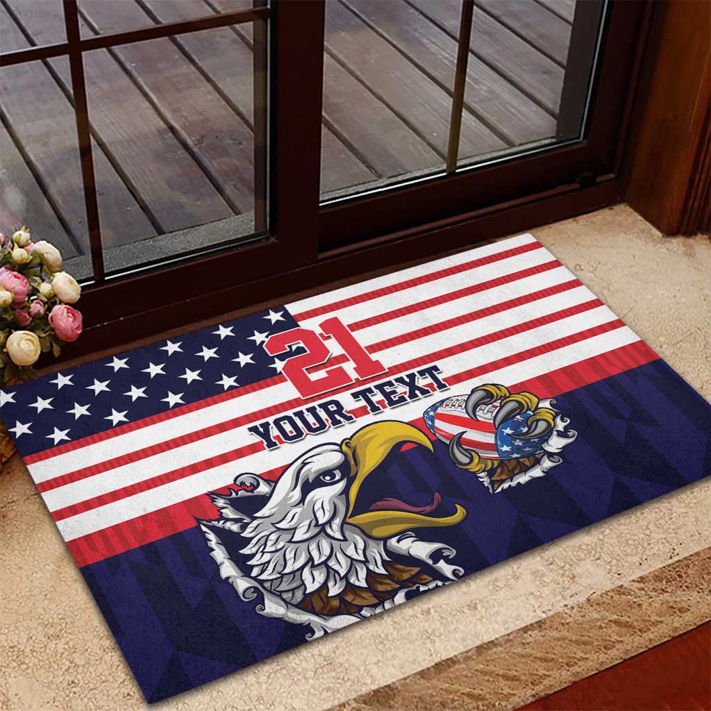 United States Football Custom Rubber Doormat Team USA One For All