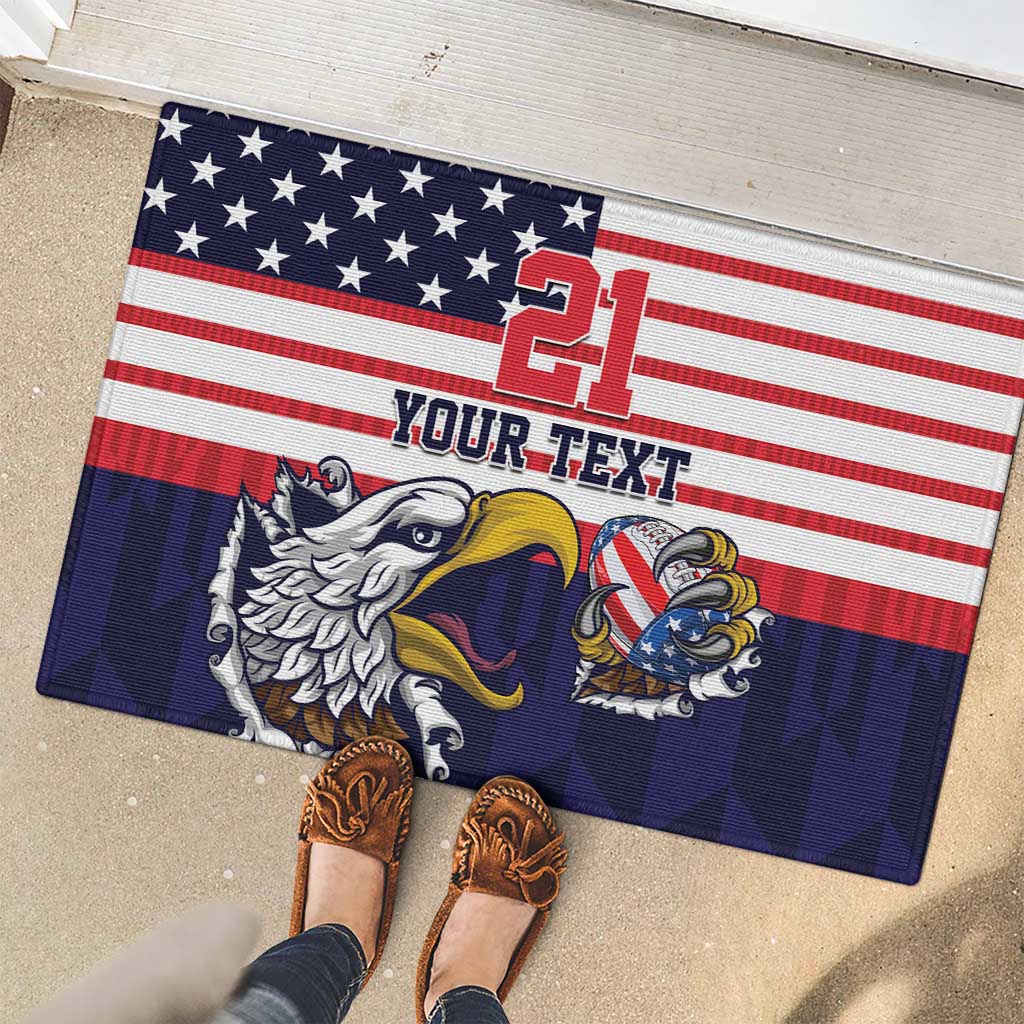 United States Football Custom Rubber Doormat Team USA One For All