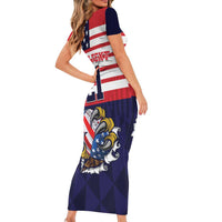 United States Football Custom Short Sleeve Bodycon Dress Team USA One For All