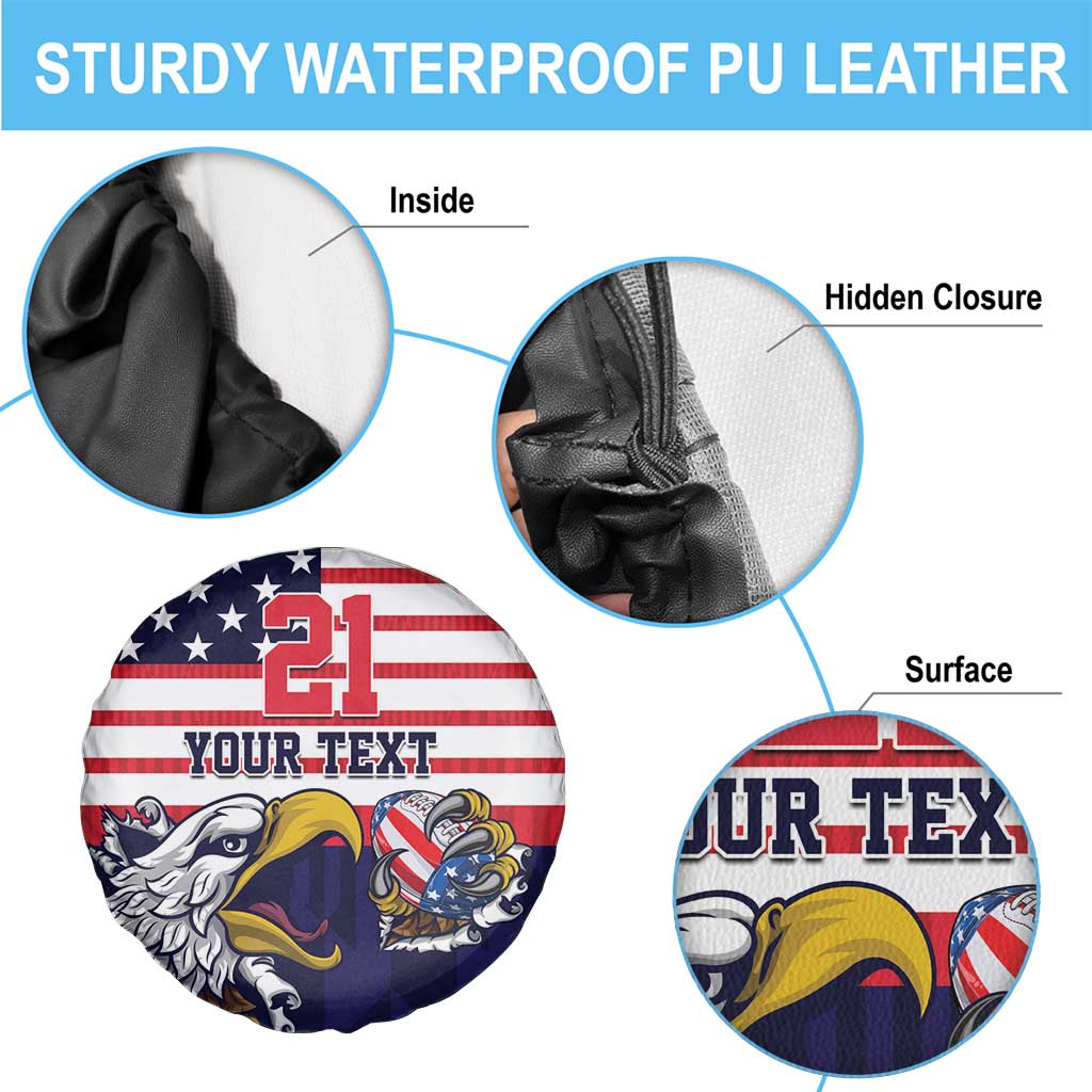 United States Football Custom Spare Tire Cover Team USA One For All