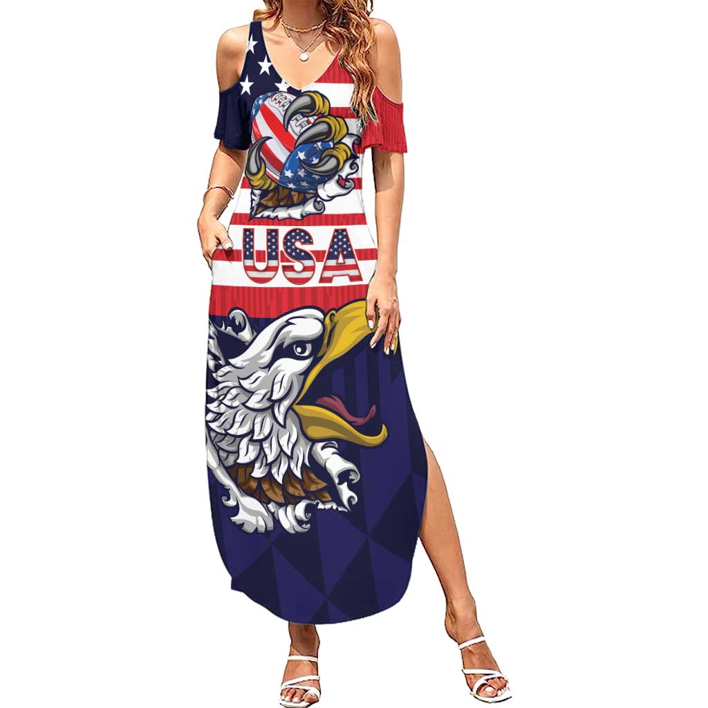 United States Football Custom Summer Maxi Dress Team USA One For All