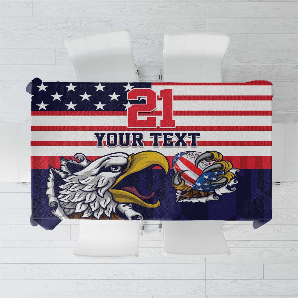 United States Football Custom Tablecloth Team USA One For All