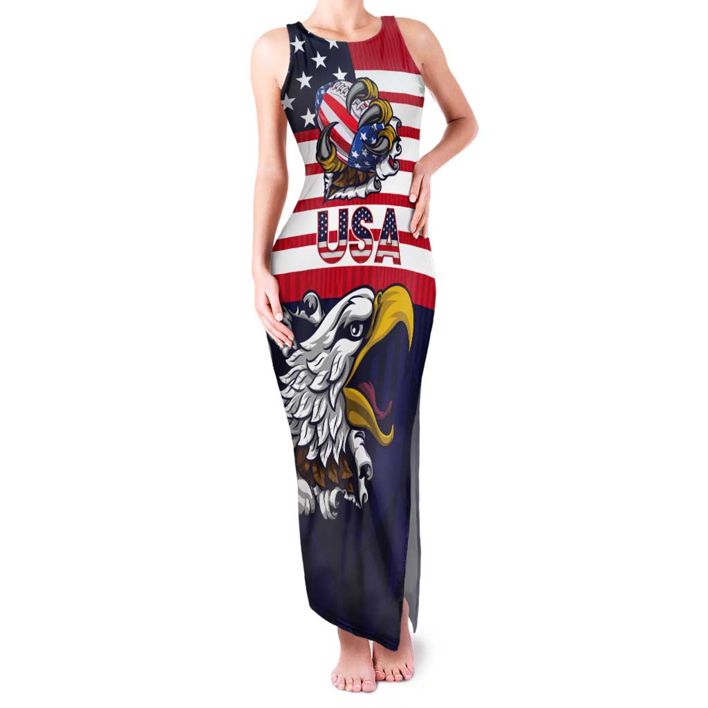United States Football Custom Tank Maxi Dress Team USA One For All