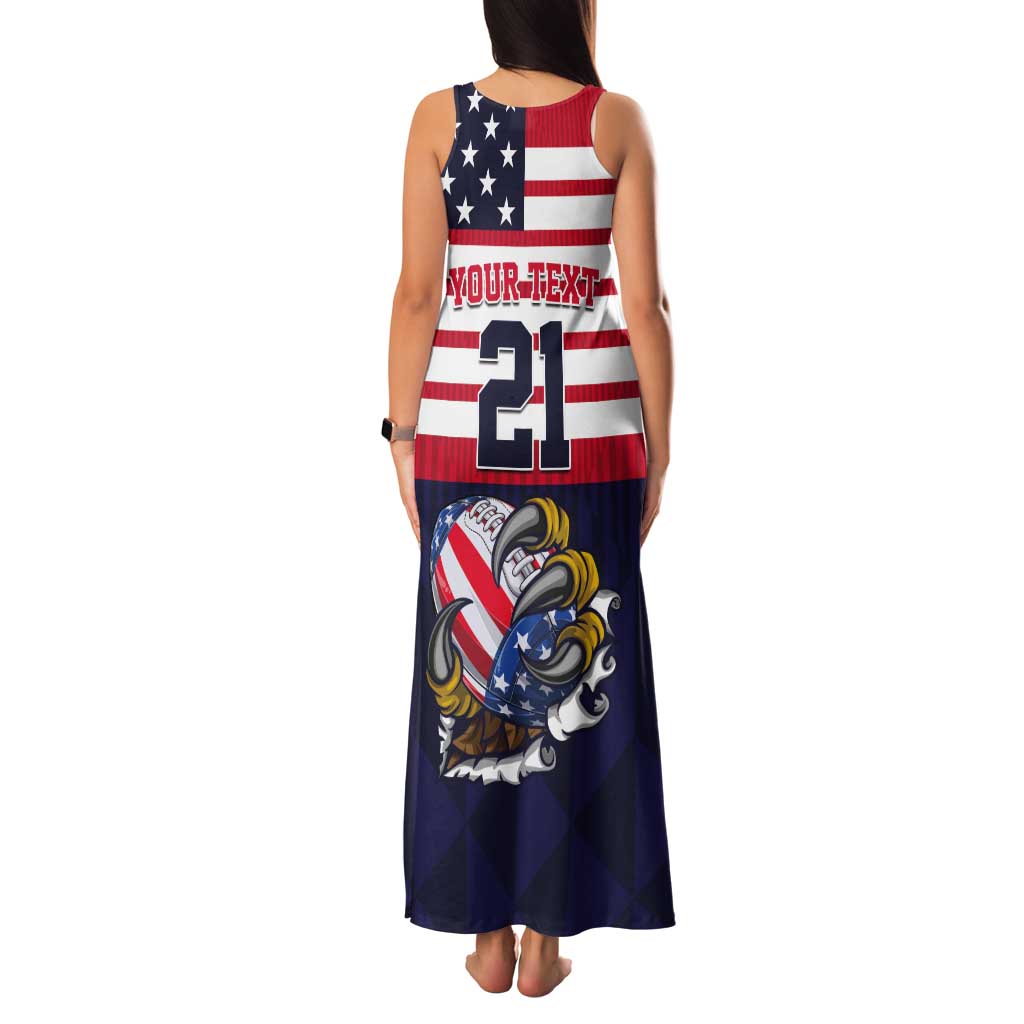 United States Football Custom Tank Maxi Dress Team USA One For All