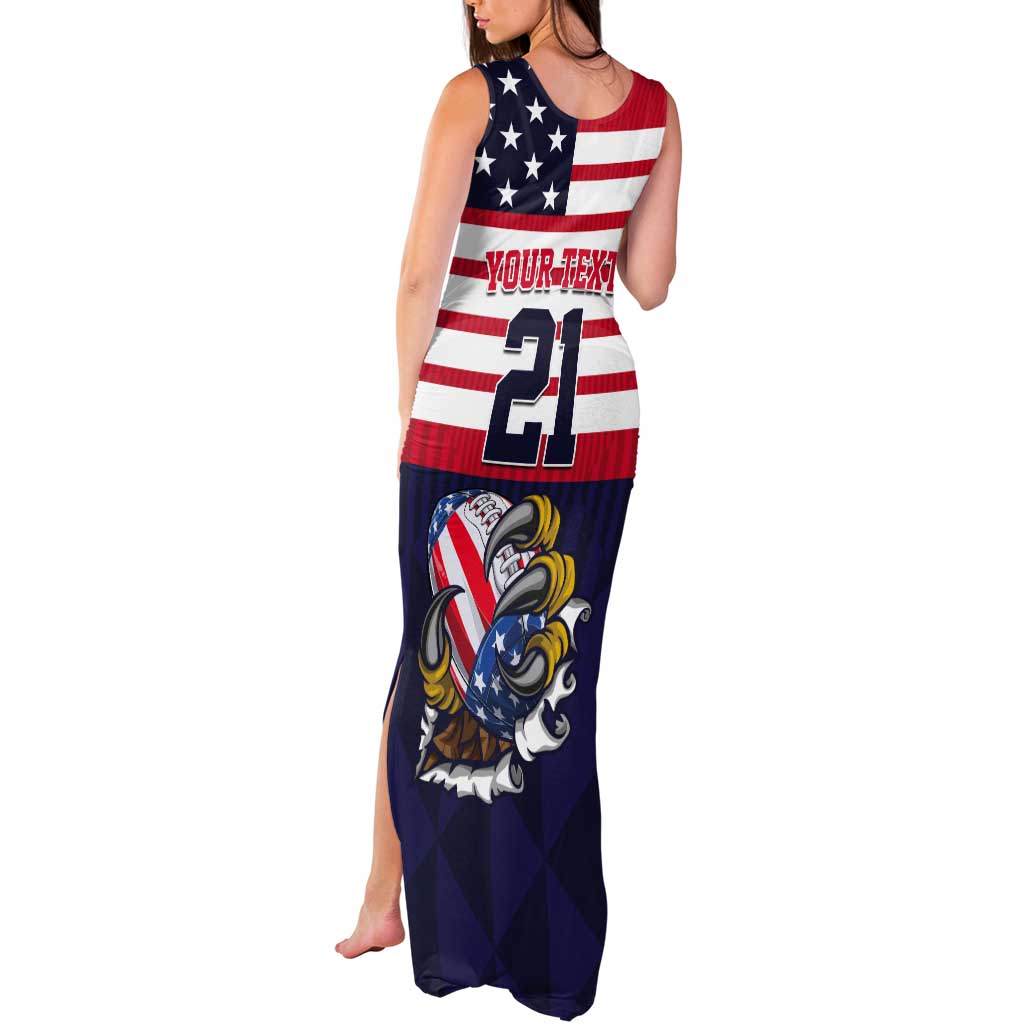United States Football Custom Tank Maxi Dress Team USA One For All