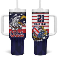 United States Football Custom Tumbler With Handle Team USA One For All