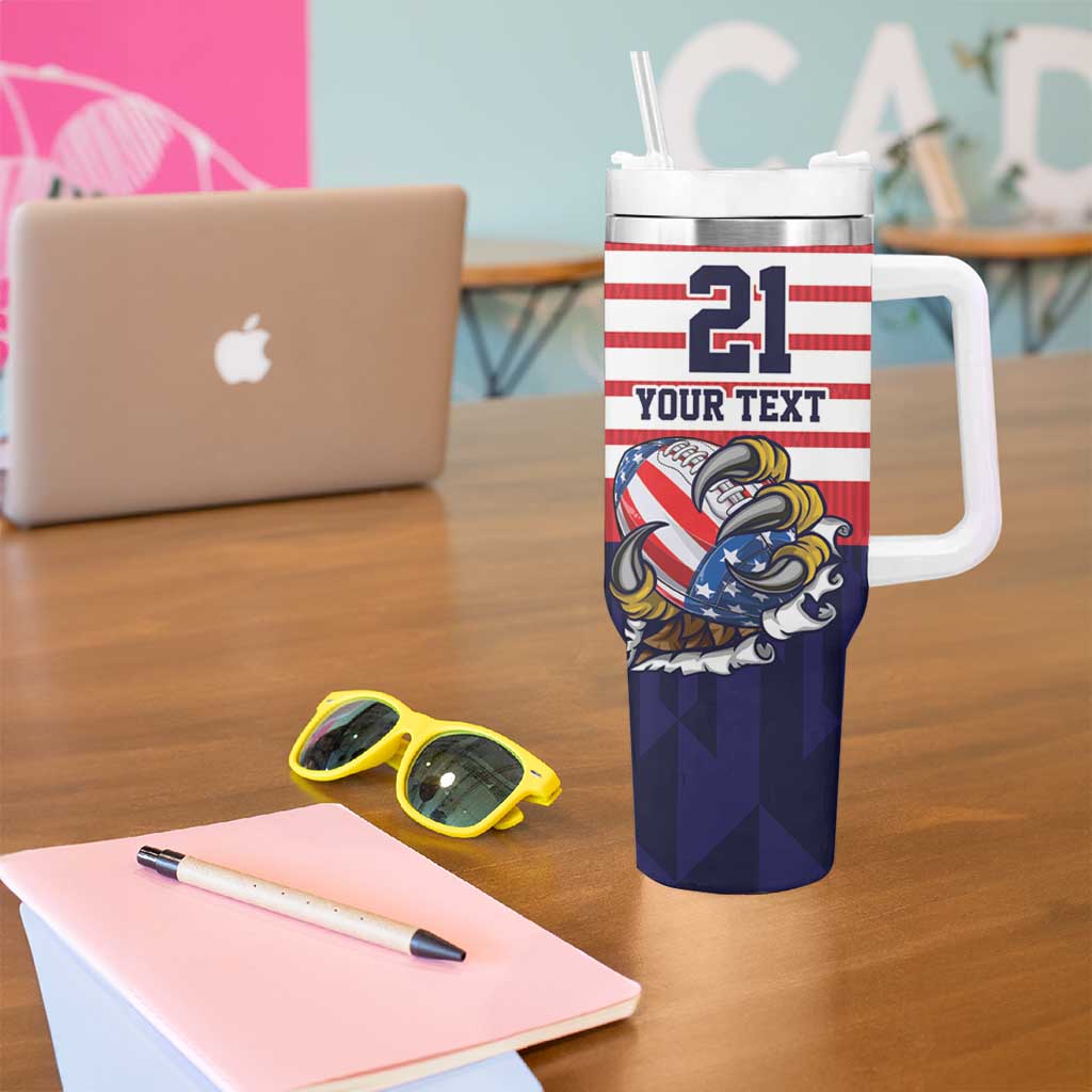 United States Football Custom Tumbler With Handle Team USA One For All