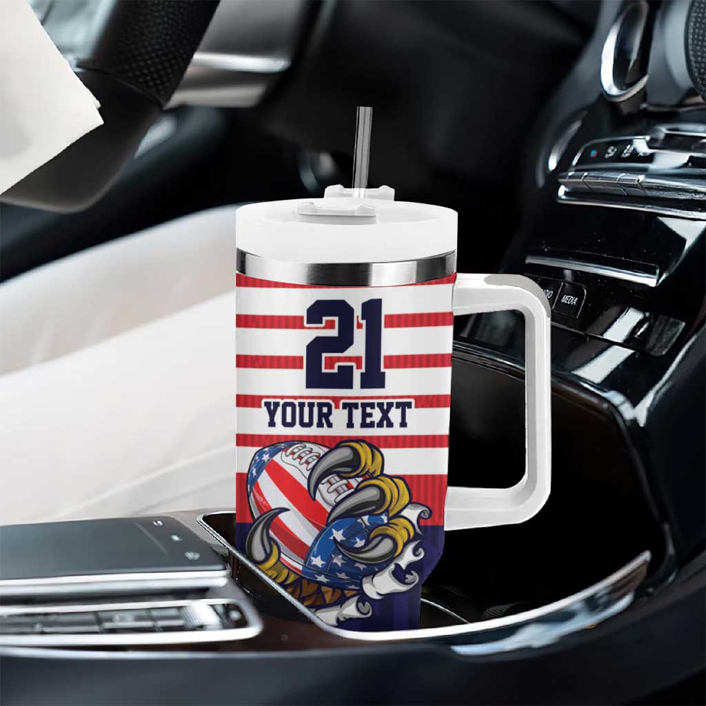 United States Football Custom Tumbler With Handle Team USA One For All