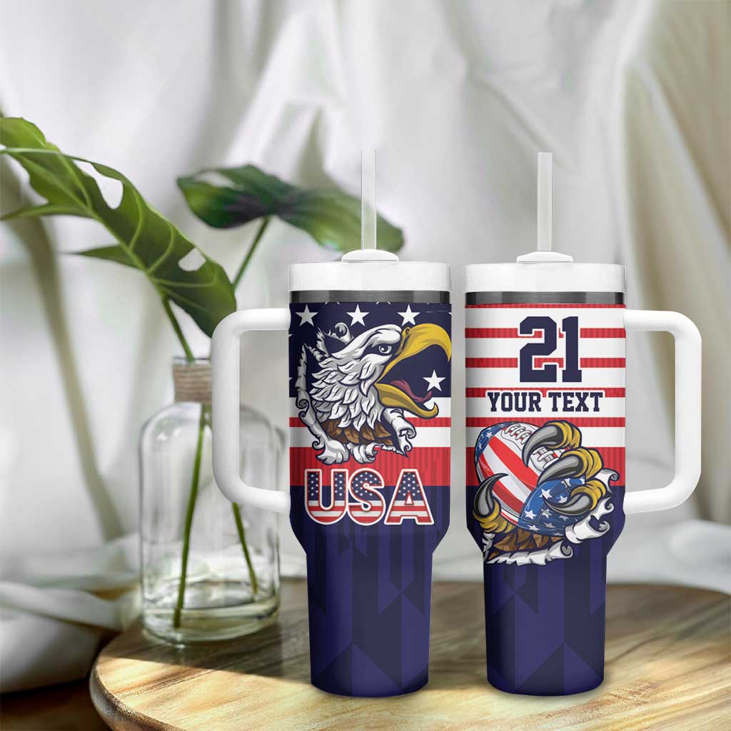 United States Football Custom Tumbler With Handle Team USA One For All