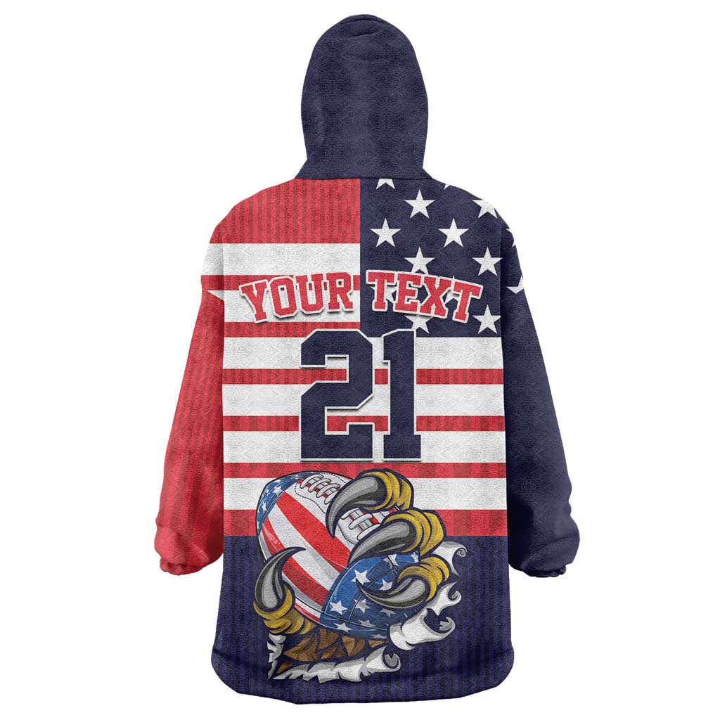 United States Football Custom Wearable Blanket Hoodie Team USA One For All