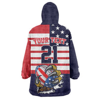 United States Football Custom Wearable Blanket Hoodie Team USA One For All