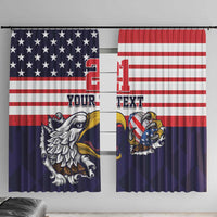 United States Football Custom Window Curtain Team USA One For All